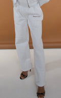 LAILY straight-leg Track Pants — MARL GREY